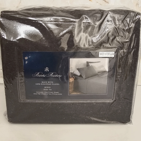 **Brook Brothers European Flannel King Sheet Set - Picture 6 of 6